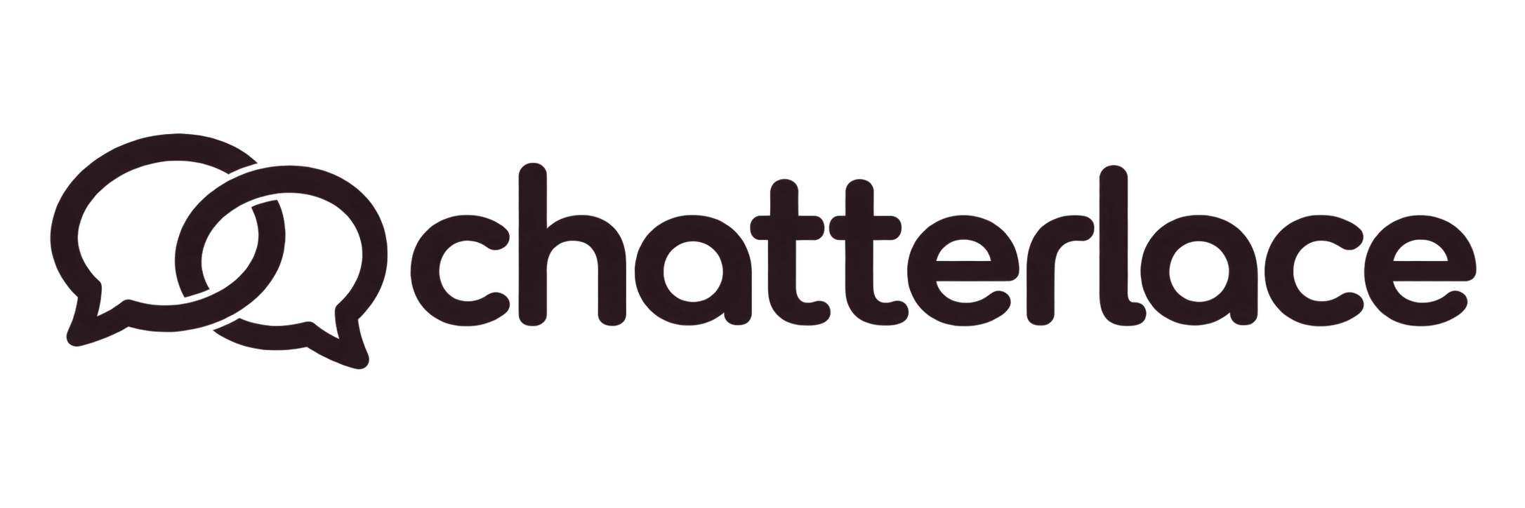 Chatterlace logo option two: interlocking speech bubbles